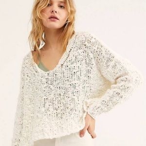 Free People Sunday Shore Open Knit Sweater Sz S